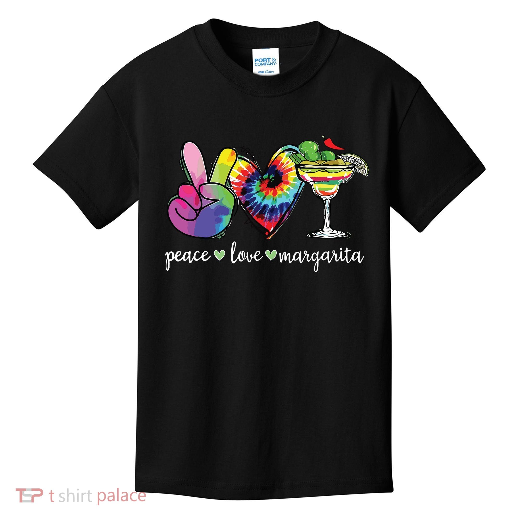 Happy Cinco De Mayo Peace Love Margarita Tie Dye Mexican Kids T-Shirt