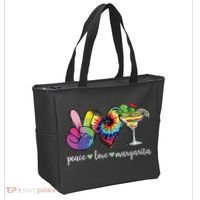 Happy Cinco De Mayo Peace Love Margarita Tie Dye Mexican Tote Bag thumb 2