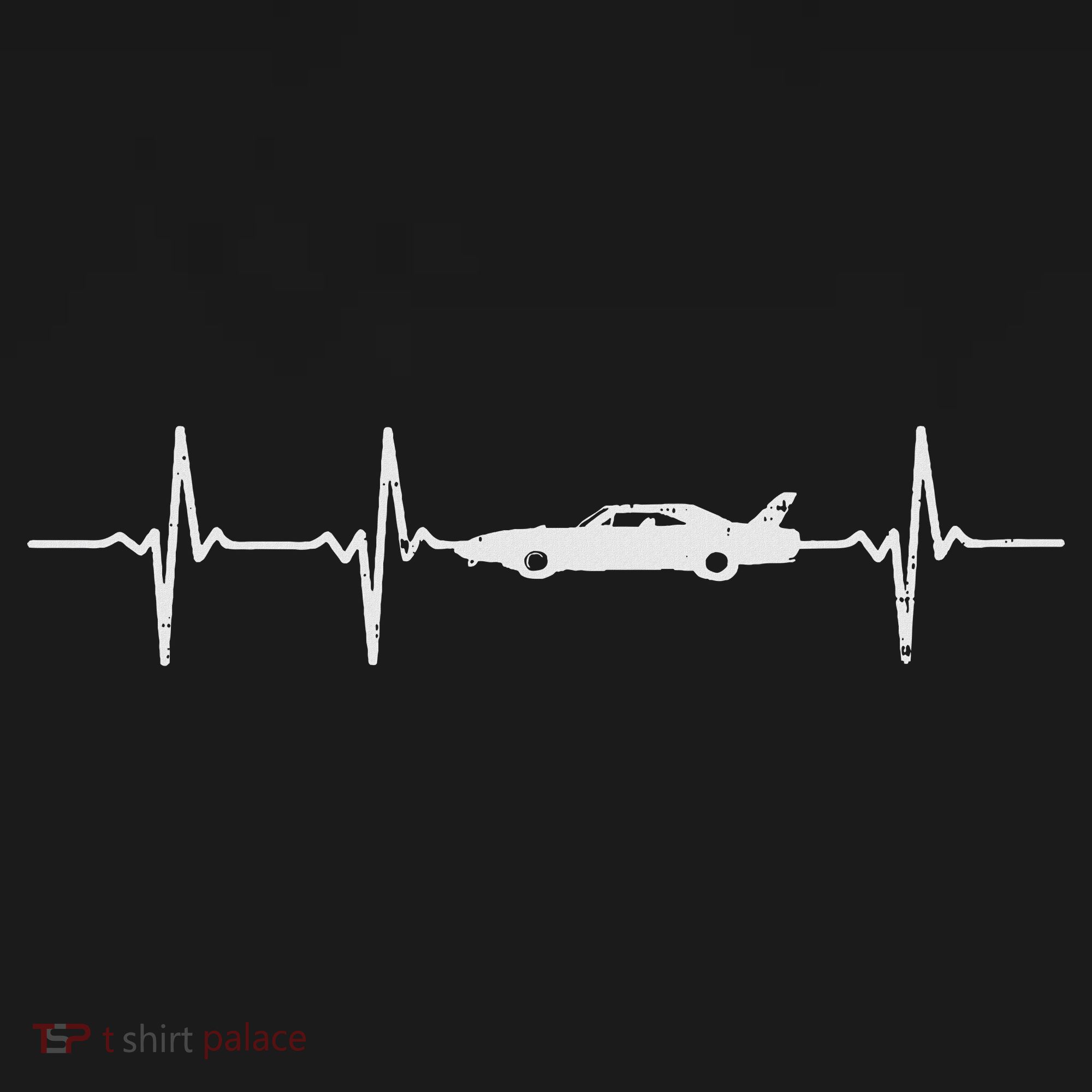 Heartbeat Car Drag Race Pulse Strip Driver Racing Racer Gift T-Shirt