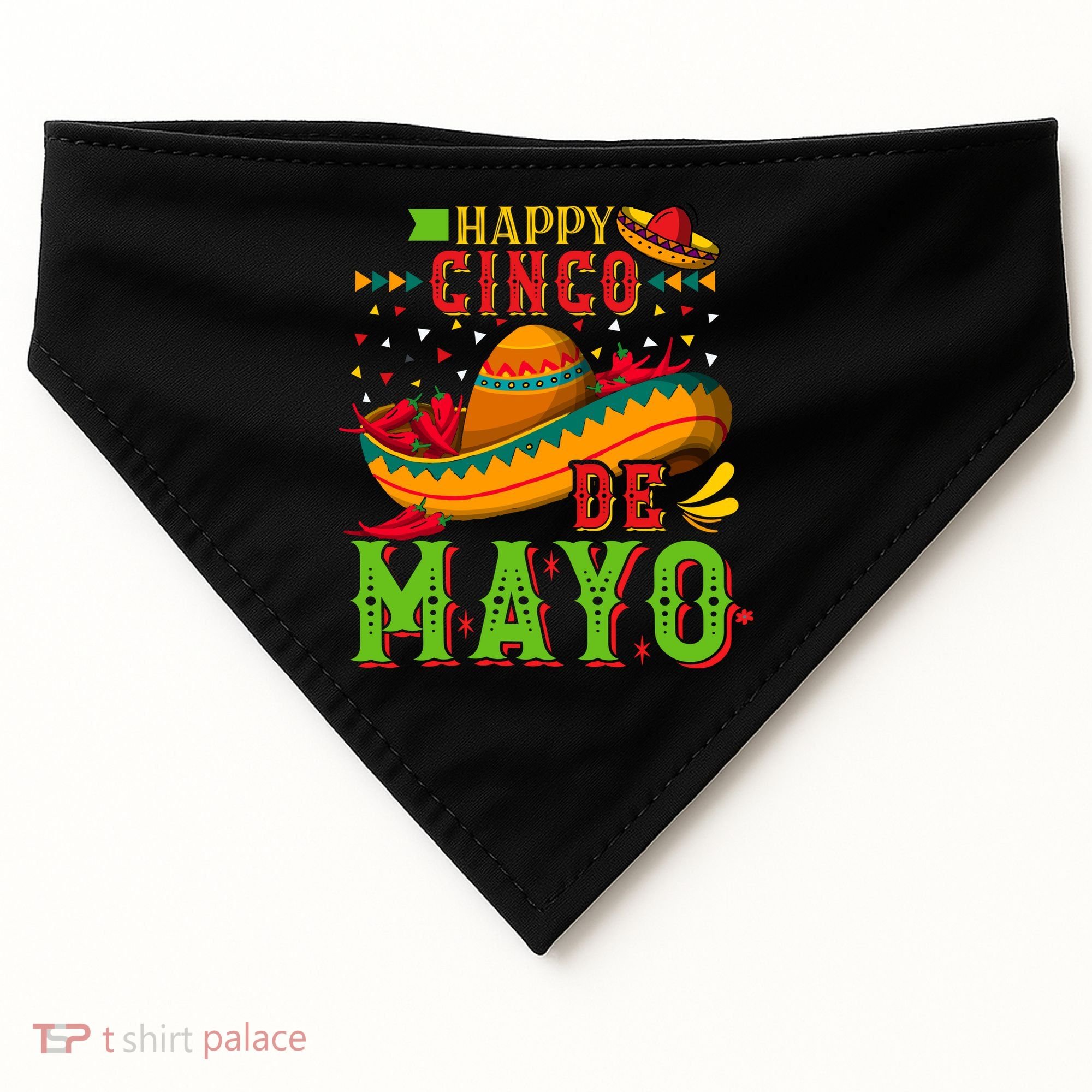 Happy Cinco De Mayo USA-Made Doggie Bandana