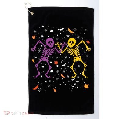 Halloween Colorful Dancing Skeletons Fall Halloween Decor Gift Golf Towel