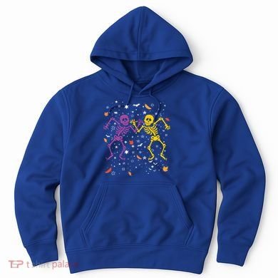 Halloween Colorful Dancing Skeletons Fall Halloween Decor Gift Hoodie
