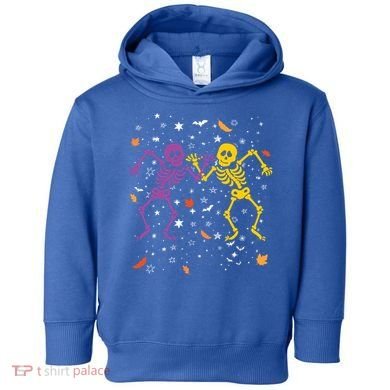 Halloween Colorful Dancing Skeletons Fall Halloween Decor Gift Toddler Hoodie