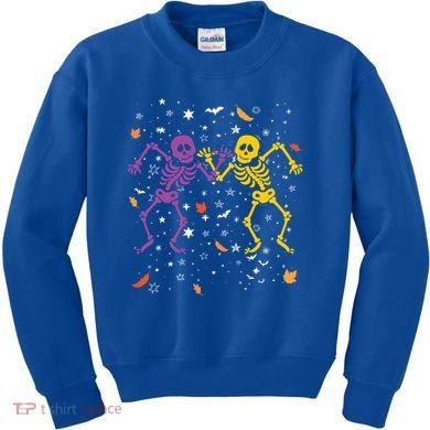 Halloween Colorful Dancing Skeletons Fall Halloween Decor Gift Kids Sweatshirt