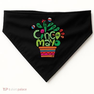 Happy Cinco De Mayo Cactus USA-Made Doggie Bandana