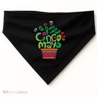 Happy Cinco De Mayo Cactus USA-Made Doggie Bandana thumb 0