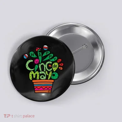 Happy Cinco De Mayo Cactus Button