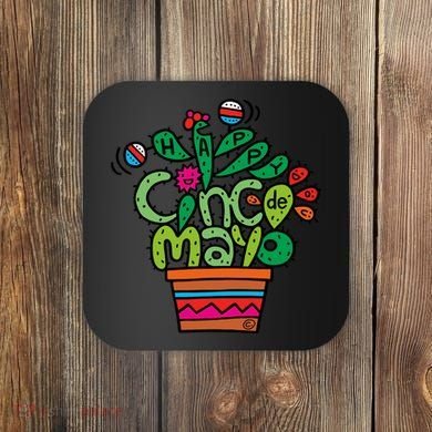 Happy Cinco De Mayo Cactus Coaster