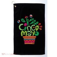 Happy Cinco De Mayo Cactus Golf Towel thumb 0