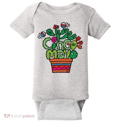 Happy Cinco De Mayo Cactus Baby Bodysuit