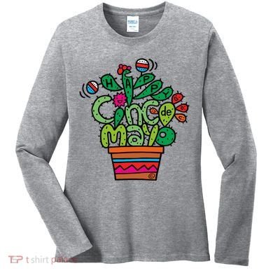 Happy Cinco De Mayo Cactus Women's Long Sleeve Shirt