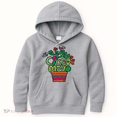 Happy Cinco De Mayo Cactus Kids Hoodie