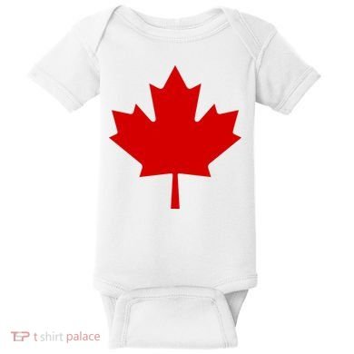 Happy Canada Day Canada Flag Baby Bodysuit