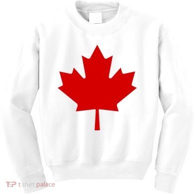 Happy Canada Day Canada Flag Kids Sweatshirt