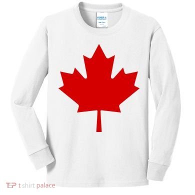 Happy Canada Day Canada Flag Kids Long Sleeve Shirt