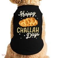 Happy Challah Days Hanukkah Chanukah Funny Jewish Bread Doggie Tank thumb 0