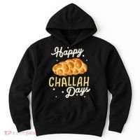 Happy Challah Days Hanukkah Chanukah Funny Jewish Bread Hoodie thumb 0