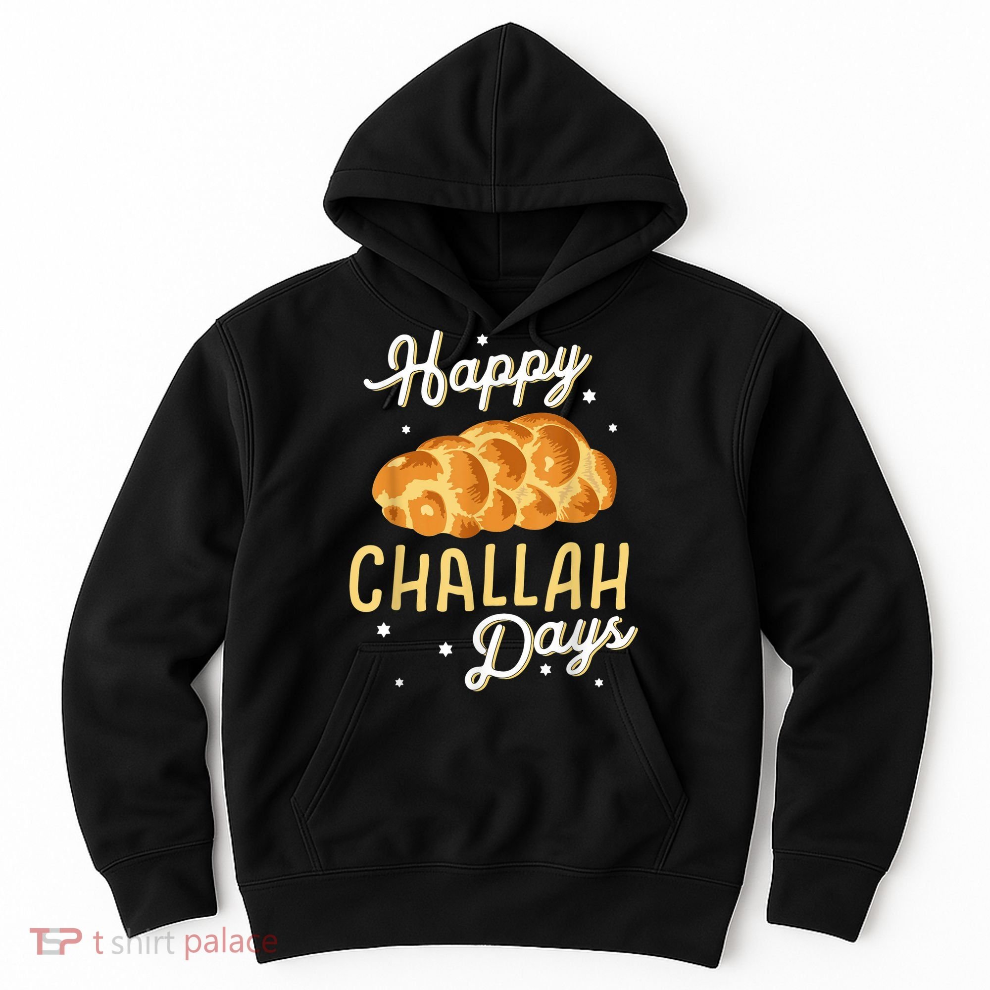 Happy Challah Days Hanukkah Chanukah Funny Jewish Bread Hoodie