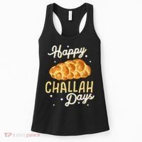 Happy Challah Days Hanukkah Chanukah Funny Jewish Bread Women's Tank Top thumb 0