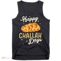 Happy Challah Days Hanukkah Chanukah Funny Jewish Bread Tank Top thumb 0