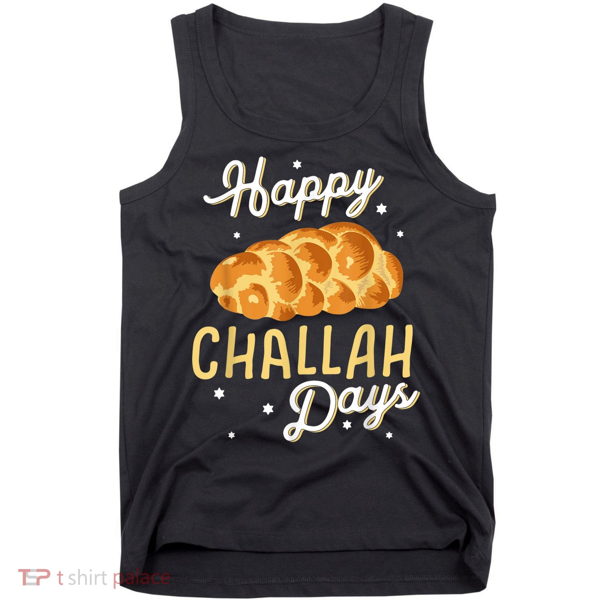 Happy Challah Days Hanukkah Chanukah Funny Jewish Bread Tank Top