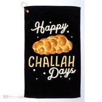 Happy Challah Days Hanukkah Chanukah Funny Jewish Bread Golf Towel thumb 0