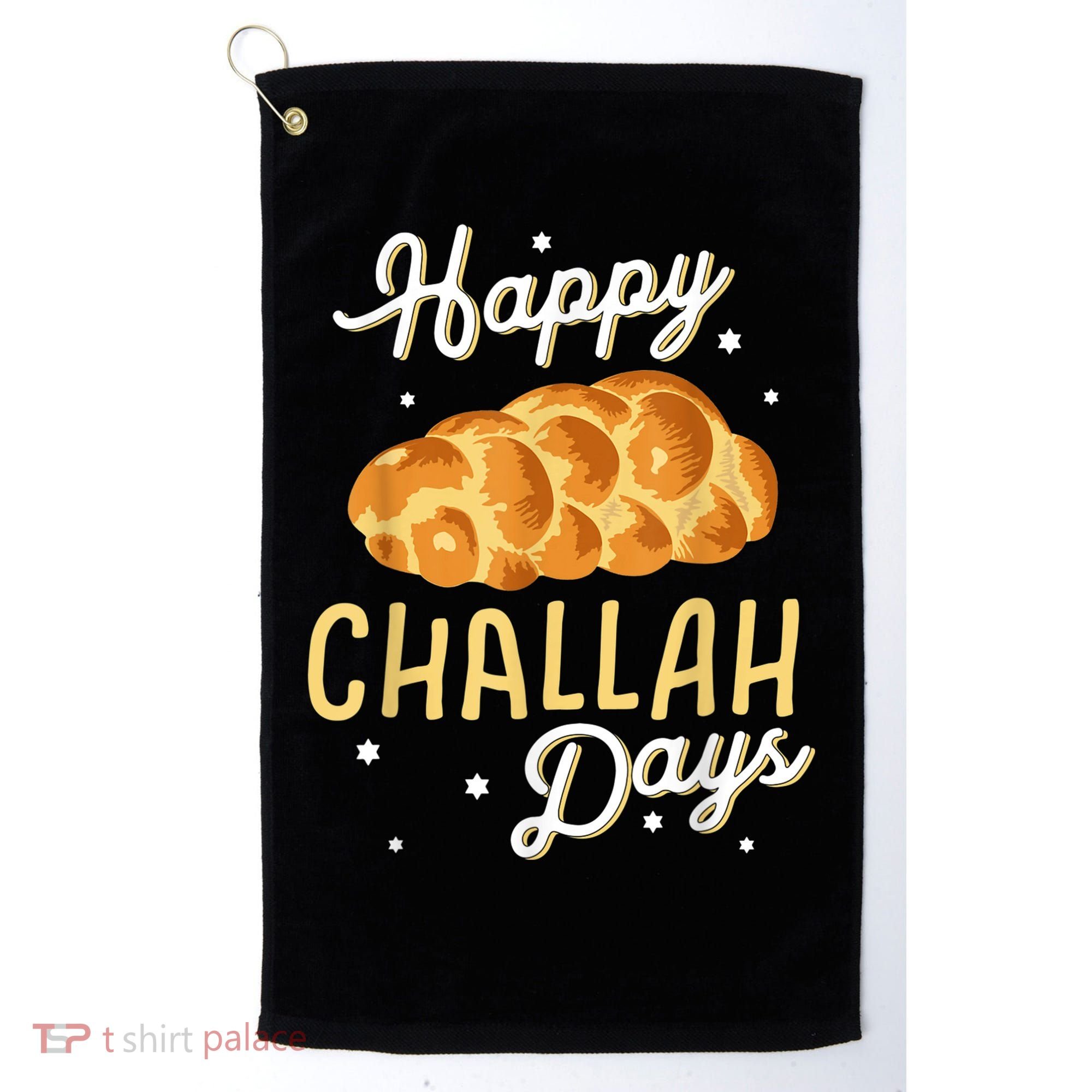 Happy Challah Days Hanukkah Chanukah Funny Jewish Bread Golf Towel