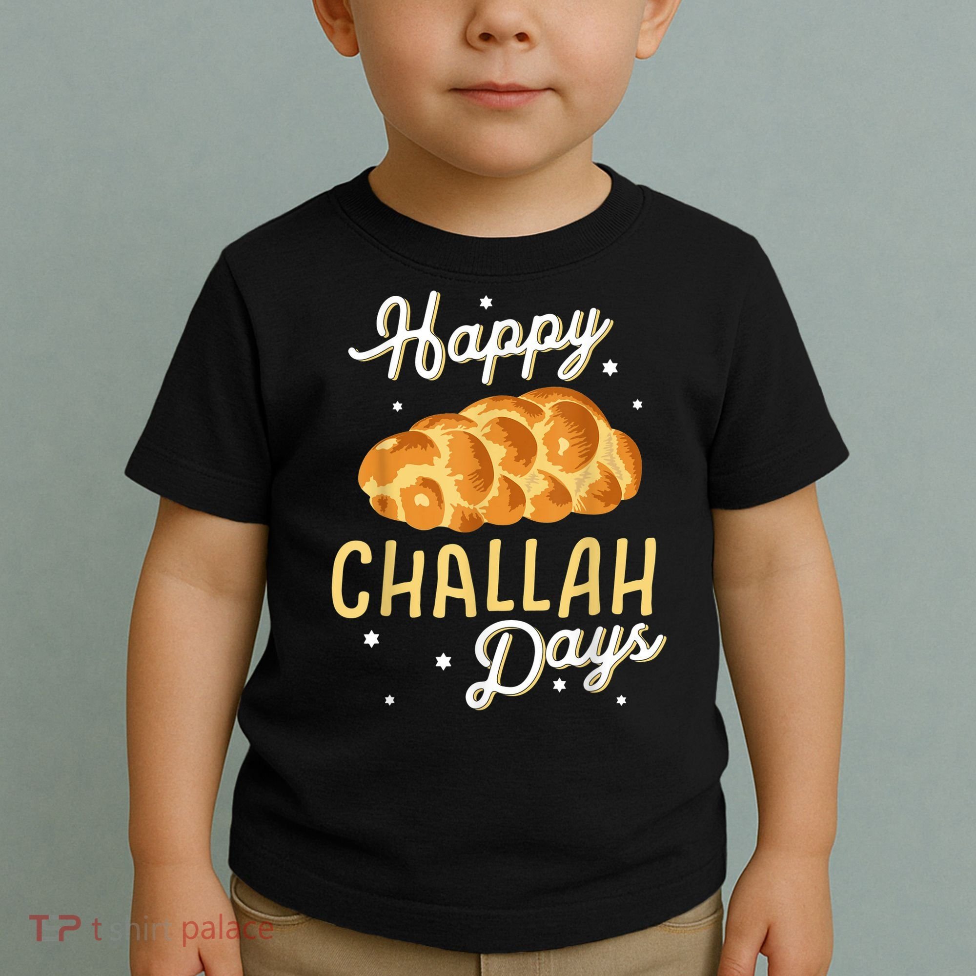 Happy Challah Days Hanukkah Chanukah Funny Jewish Bread Toddler T-Shirt
