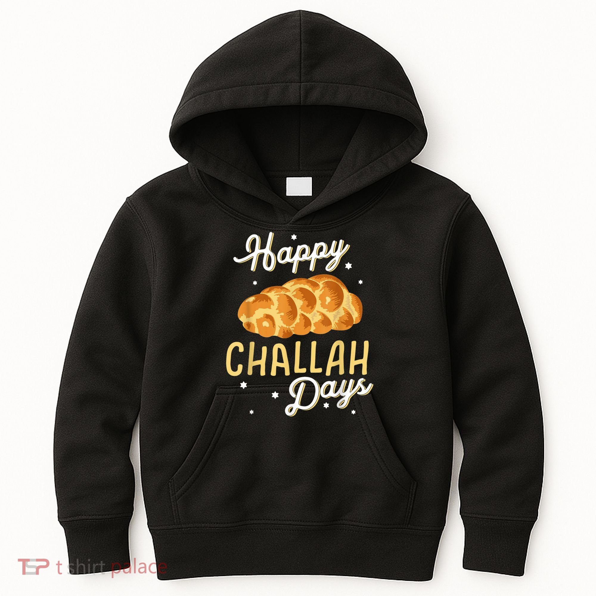 Happy Challah Days Hanukkah Chanukah Funny Jewish Bread Kids Hoodie
