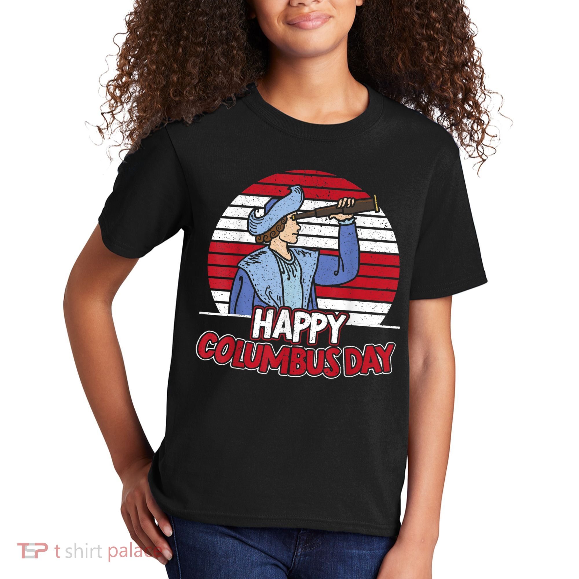 Happy Columbus Day Christopher Columbus Italian Navigator TShirt Kids T-Shirt