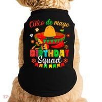 Happy Cinco De Mayo Birthday Squad Mexican Matching Family Doggie Tank thumb 0