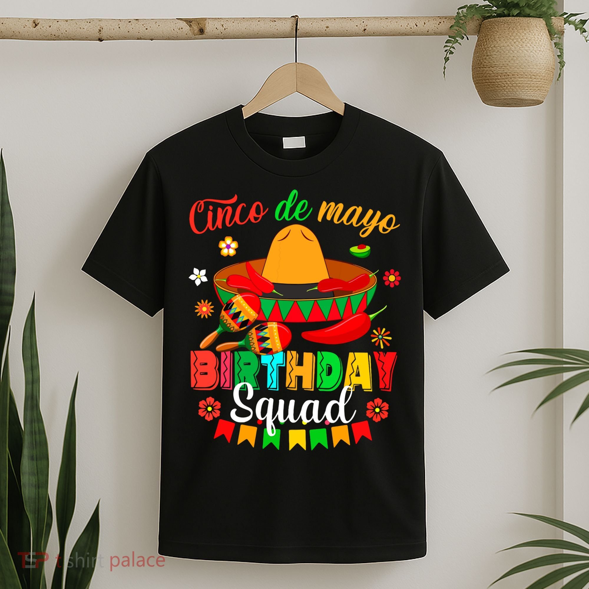 Happy Cinco De Mayo Birthday Squad Mexican Matching Family T-Shirt
