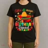 Happy Cinco De Mayo Birthday Squad Mexican Matching Family T-Shirt thumb 4