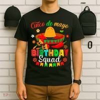 Happy Cinco De Mayo Birthday Squad Mexican Matching Family T-Shirt thumb 6