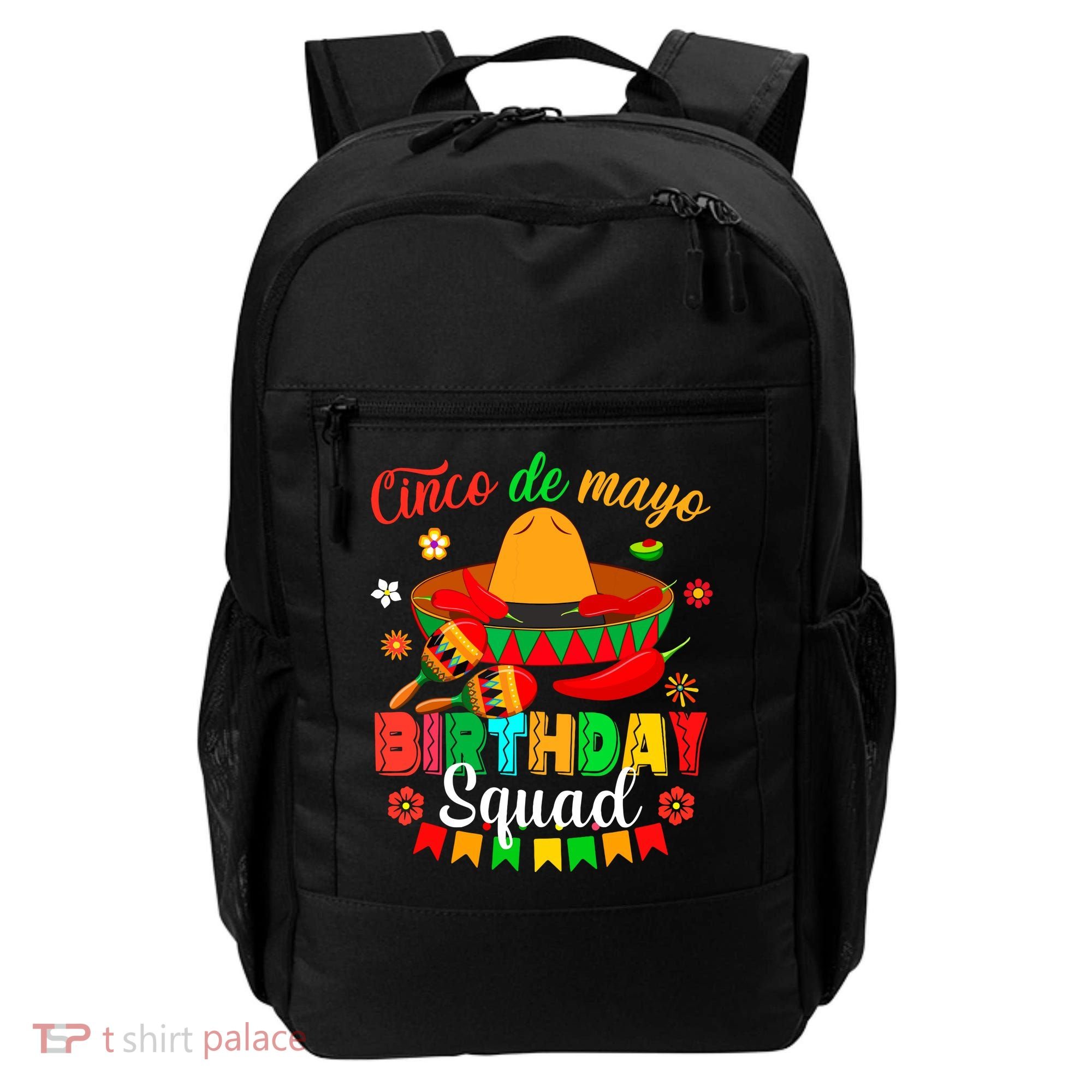 Happy Cinco De Mayo Birthday Squad Mexican Matching Family Backpack