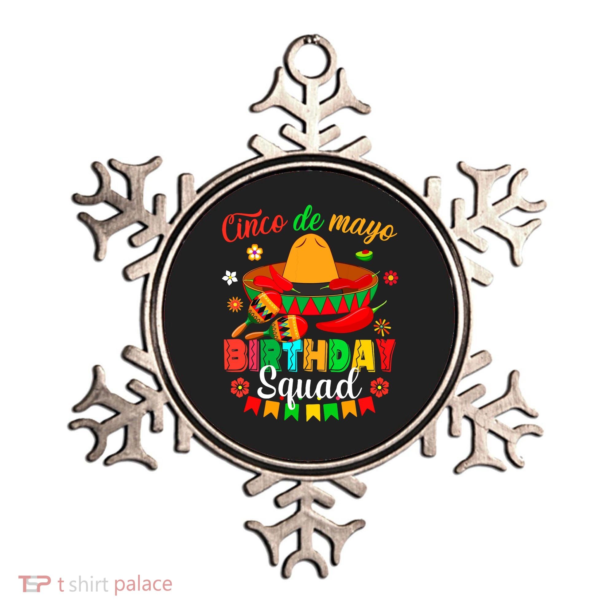 Happy Cinco De Mayo Birthday Squad Mexican Matching Family Ornament