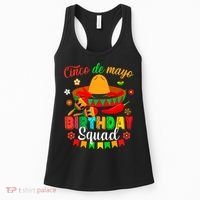 Happy Cinco De Mayo Birthday Squad Mexican Matching Family Women's Tank Top thumb 0