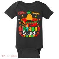Happy Cinco De Mayo Birthday Squad Mexican Matching Family Baby Bodysuit thumb 0