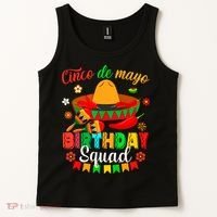 Happy Cinco De Mayo Birthday Squad Mexican Matching Family Tank Top thumb 2