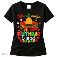 Happy Cinco De Mayo Birthday Squad Mexican Matching Family Women's T-Shirt thumb 0