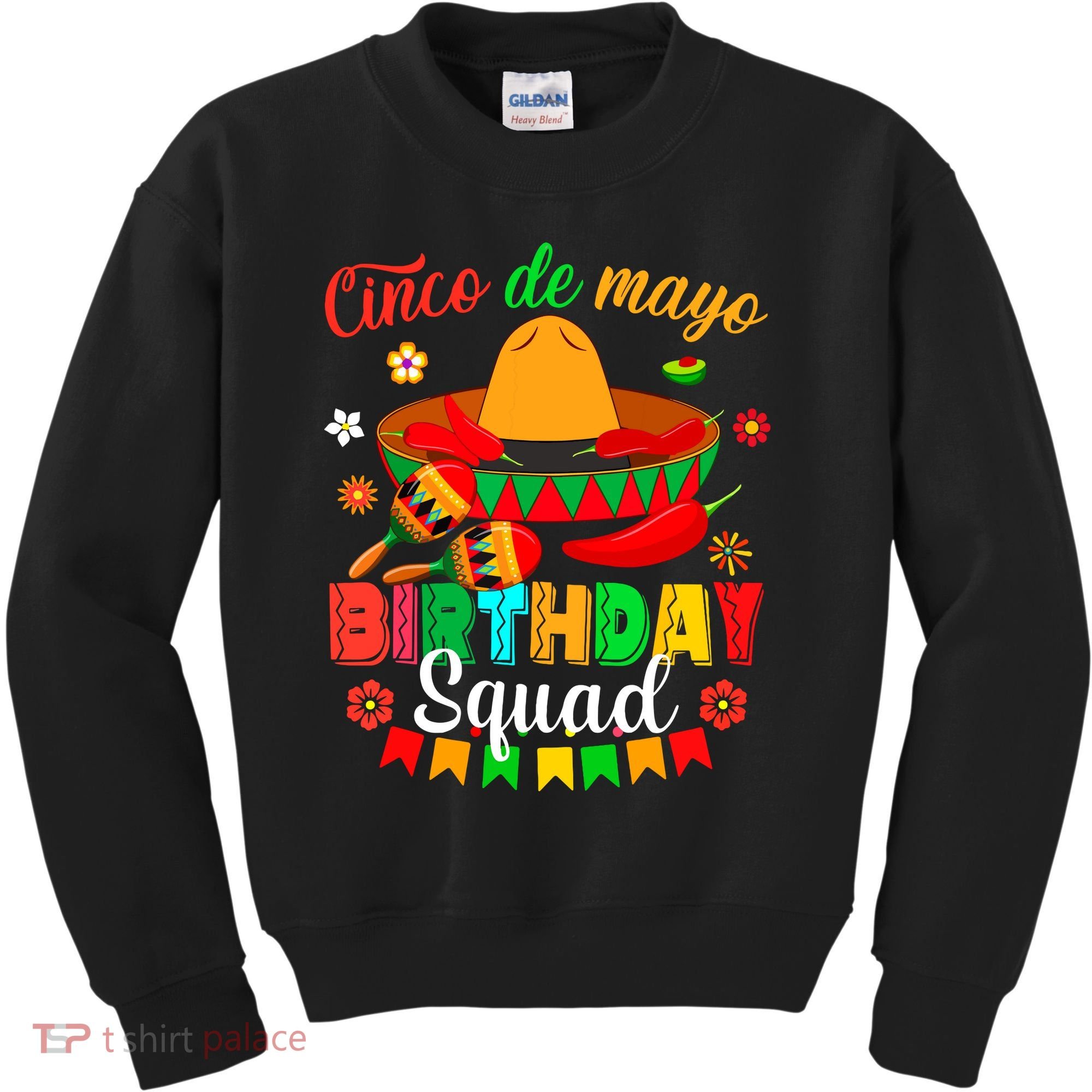 Happy Cinco De Mayo Birthday Squad Mexican Matching Family Kids Sweatshirt
