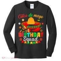 Happy Cinco De Mayo Birthday Squad Mexican Matching Family Kids Long Sleeve Shirt thumb 0
