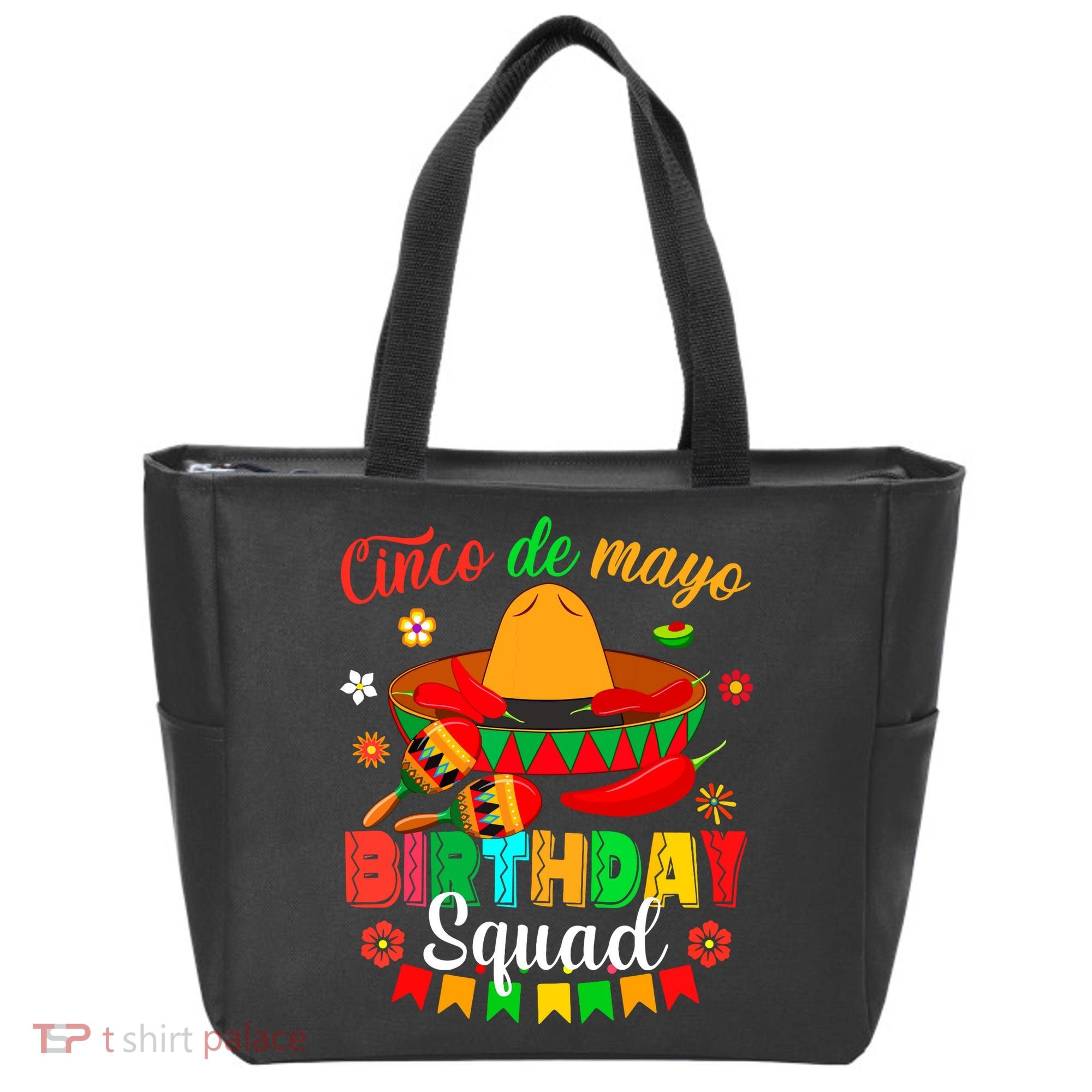 Happy Cinco De Mayo Birthday Squad Mexican Matching Family Tote Bag