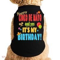 Happy Cinco De Mayo Birthday May 5th Birthday Party Doggie Tank thumb 0