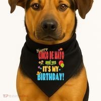 Happy Cinco De Mayo Birthday May 5th Birthday Party USA-Made Doggie Bandana thumb 1