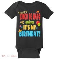 Happy Cinco De Mayo Birthday May 5th Birthday Party Baby Bodysuit thumb 0