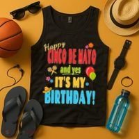 Happy Cinco De Mayo Birthday May 5th Birthday Party Tank Top thumb 4
