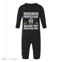 Happy Columbus Day Indigenous People Day Anti Columbus Infant Fleece One Piece thumb 0