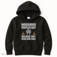 Happy Columbus Day Indigenous People Day Anti Columbus Kids Hoodie thumb 0