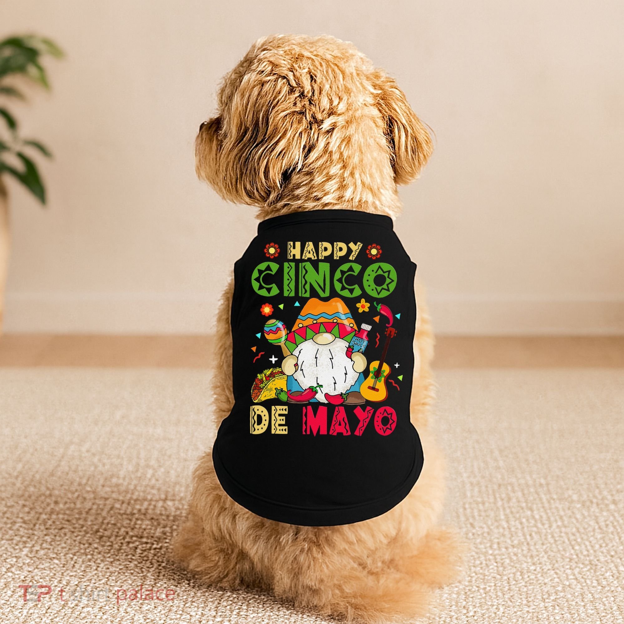 Happy Cinco De Mayo Mexican Gnome Cinco De Mayo Doggie Tank